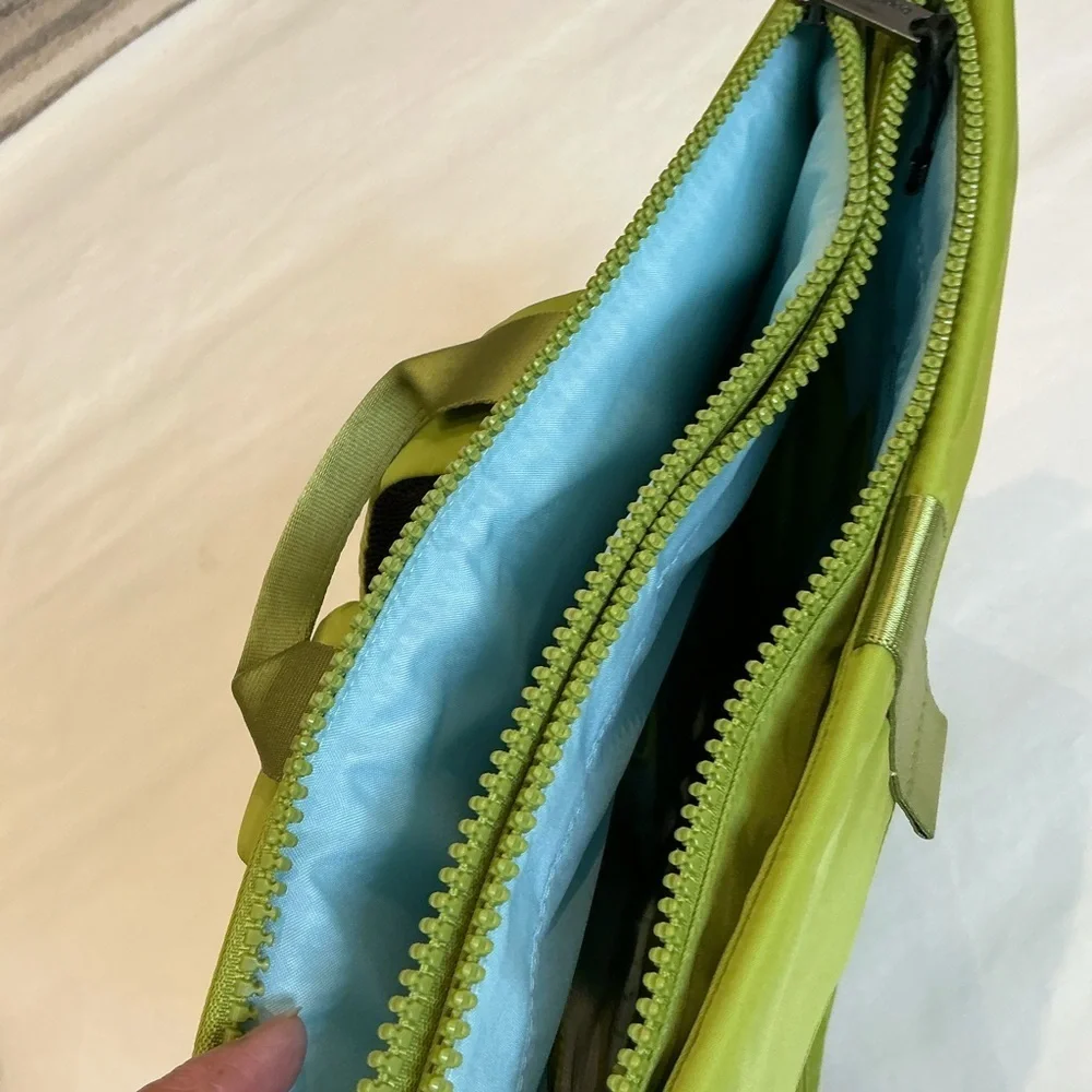 New Baggallini Skedaddle Laptop Backpack in Neon Green